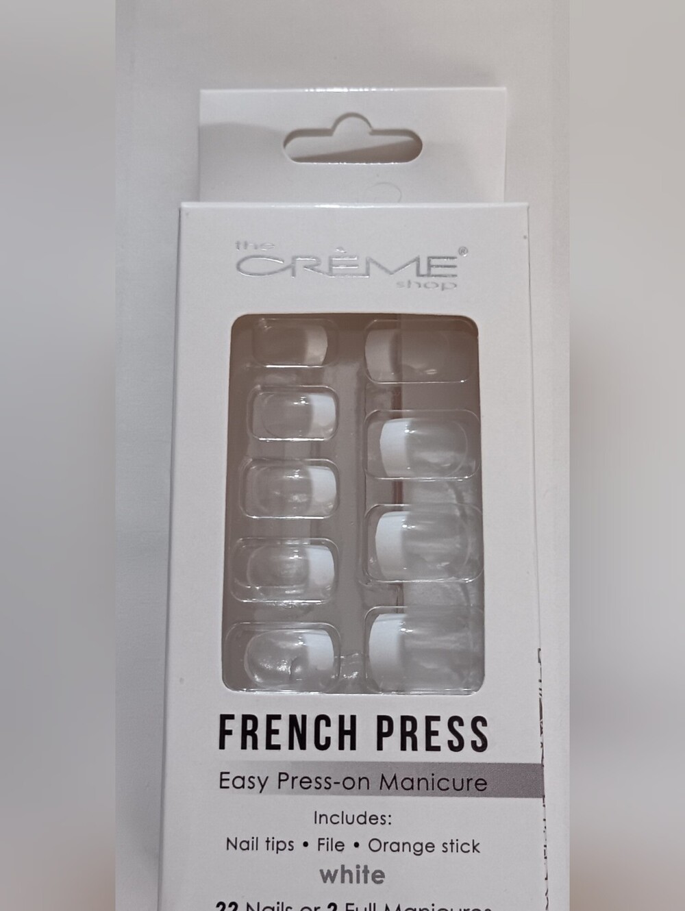 White French Press-On Naila - Picture 1 of 3